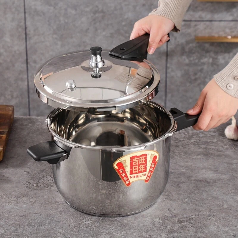 Stainless Steel Pressure Cooker - 16-30cm Induction-Ready Stew Pot