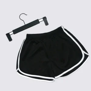 Women's Casual Yoga and Fitness Shorts for Home, Beach, and Vacation - S, black