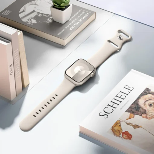 Silicone Strap for Apple Watch Bands with Adjustable Fit for Series Ultra, 2-11, 40-49mm - Image 3