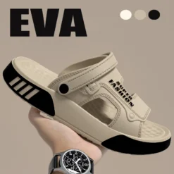 EVA Soft-Sole Slide Sandals for Indoor/Outdoor Use - Comfortable Beach Shoes for Men