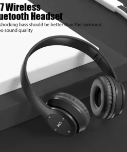 P47 Wireless Bluetooth Headphones with Microphone - Stereo Sound, Ideal for Sports and Gaming, Compatible with PC and Smartphone