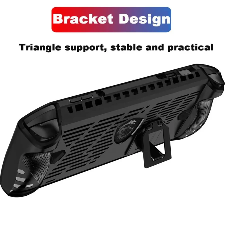 For MSI Claw A1M Handheld Console Case Soft TPU Protective Shell Shockproof Back Cover with Kickstand Game Accessories - Image 6