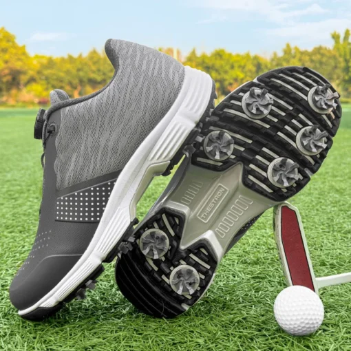 Waterproof Golf Shoes with Non-Slip Tread for Men - Image 2