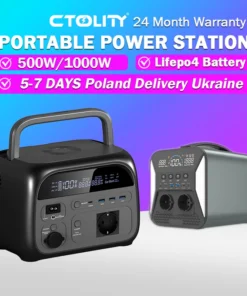 1024Wh Portable Power Station - Lifepo4 Battery, 1000W Solar Generator, Ideal for Outdoor Emergencies