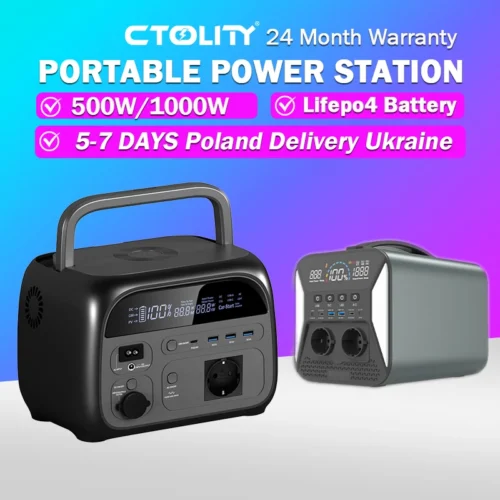 1024Wh Portable Power Station - Lifepo4 Battery, 1000W Solar Generator, Ideal for Outdoor Emergencies