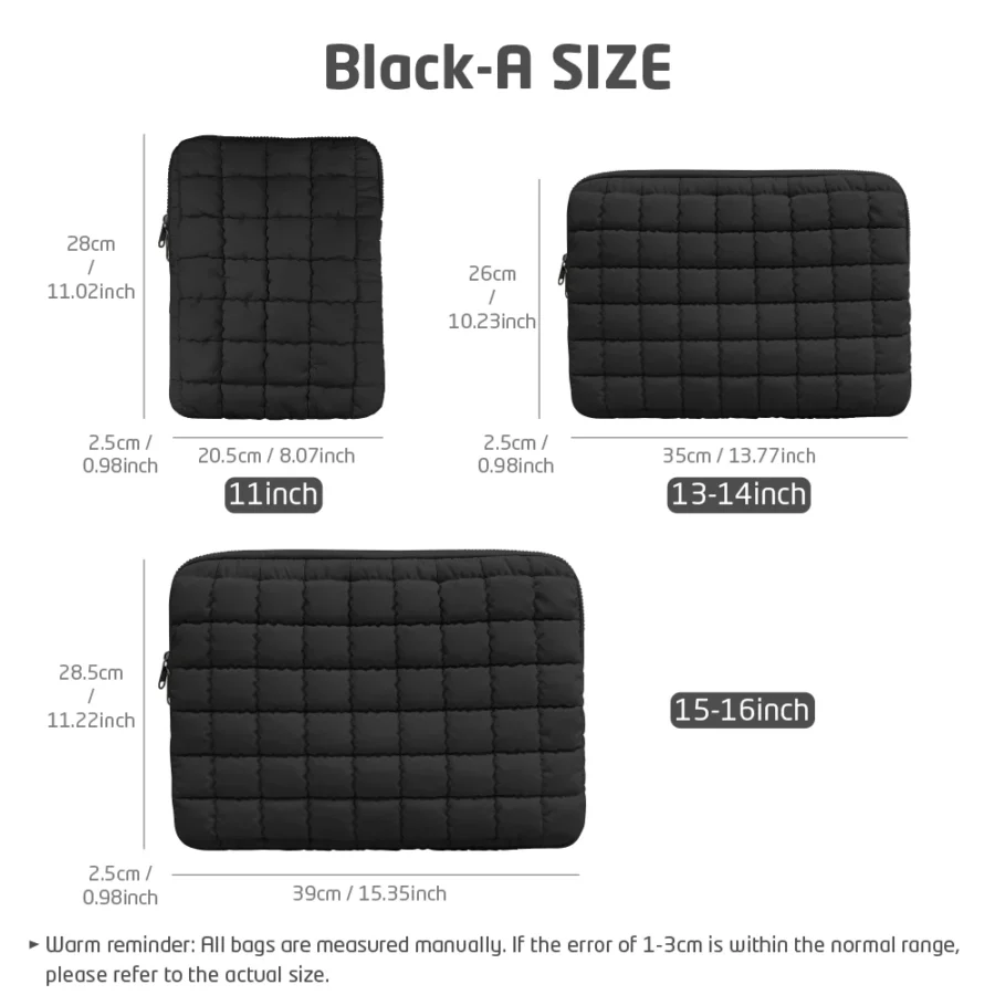 Puffy Laptop Sleeve for MacBook Air 13-inch and Tablets - Cute, Compact Design - Image 5