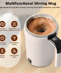 Alternative view of Portable Electric Blender Cup - Automatic Self-Stirring Mixer for Coffee, Milk, and Protein Powder