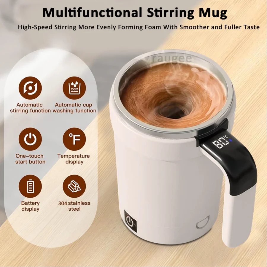 Portable Electric Blender Cup - Automatic Self-Stirring Mixer for Coffee, Milk, and Protein Powder - Image 2