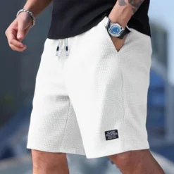 Men's Shorts and Casual Pants in Fashionable Textured Fabric for Daily Wear and Sports