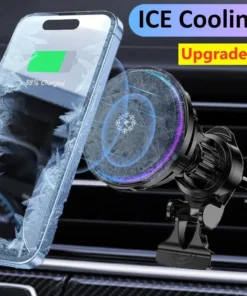 Magnetic Wireless Car Charger, 15W Fast Charging Station for iPhone - ICooling