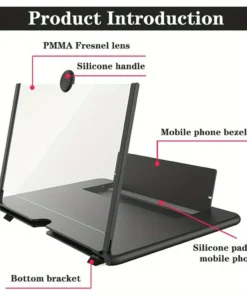 Alternative view of 12 Inch Phone Large Screen Amplifier 3D Magnifying Glass Holder HD Portable Mobile Phone Screen Video Magnifier Screen Bracket
