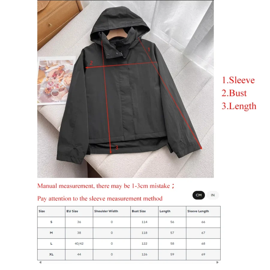 Women's Windproof Stand Collar Hooded Jacket - Lightweight Outdoor Coat - Image 6
