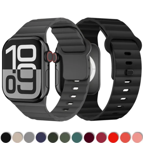 Sport Silicone Straps for Apple watch band 44mm 40mm 46mm 41mm 49mm 42mm 45mm correas bracelet iWatch ultra 2 series 10 9 8 7 SE