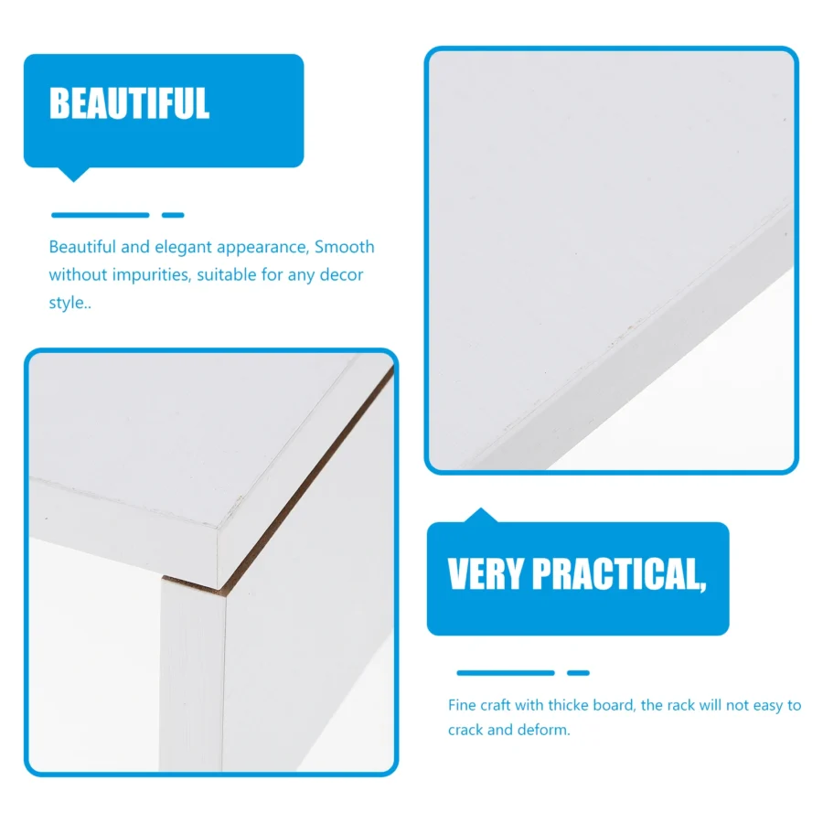 White Color Multi-function Desktop Monitor Stand Computer Screen Riser Thicken Board Rack Laptop Stand Desktop Notebook Shelf - Image 6