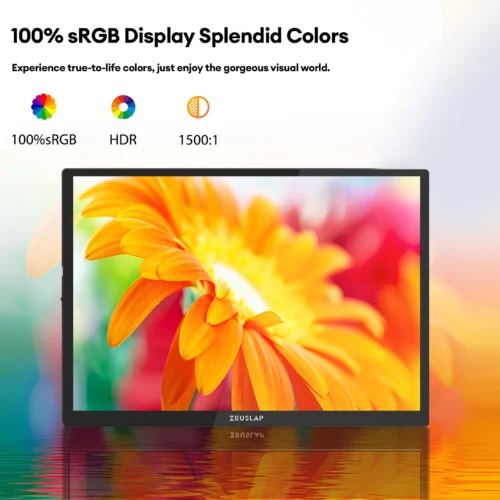 Alternative view of Zeuslap 10.5" FHD Portable Touchscreen Monitor - 100% sRGB IPS for Switch, PS5, Raspberry Pi, and Laptops