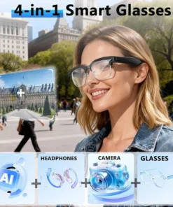 Alternative view of 2025 New Upgrade Smart Glasses With Camera Video Recording AI Photo Recognition Bluetooth Call Translation Voice Sunglasses Man