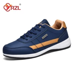 Waterproof Walking Sneakers for Men - Non-Slip Leather Sports Shoes for Leisure and Tennis