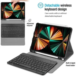Alternative view of iPad Case with Detachable Wireless Keyboard for A16 11th Generation 2025, 11 Inch, Compatible with 10th Gen