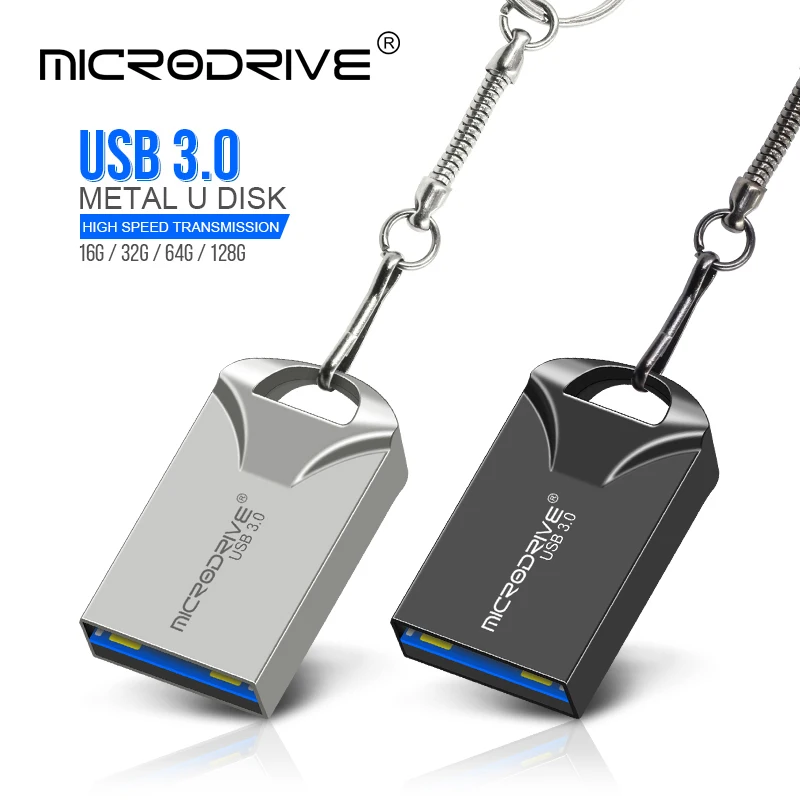 High-Speed Mini USB 3.0 Flash Drive - 16GB, 32GB, 64GB, 128GB with Keychain - Image 4