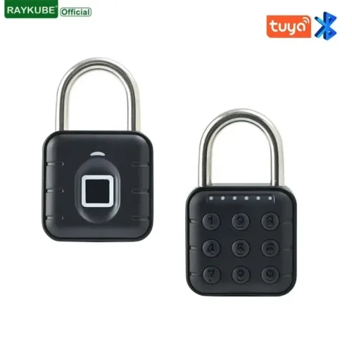 Tuya Bluetooth Fingerprint Padlock - Digital Luggage Lock with APP Control and Temporary Password, IP67 Waterproof