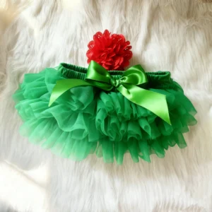 Tulle Tutu Skirt and Headband Set - Rainbow Design for Baby Girls with Diaper Cover
