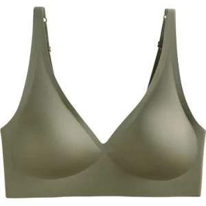 Seamless V-neck Bra with Adjustable Straps for Comfortable Fit for Small Chests