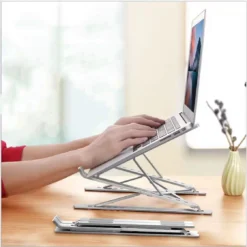 Adjustable Aluminum Laptop Stand with Heat Dissipation Design for MacBook and Tablets