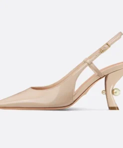 Alternative view of 2025 Summer New Women's Wrap Toe Sandals Pointed Toe Kitten Heel Back Strap Shallow Pearl Black Ladies Large Size High Heels