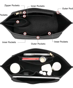 Alternative view of Longchamp Felt Bag Organizer – Portable Insert Liner for Handbags and Makeup