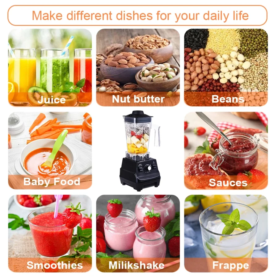 BioloMix Mini Pro Blender 1800W, BPA-Free, 1.8L & 0.6L Dual Jars - Image 4