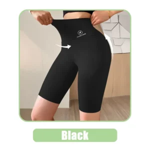 High-Waisted Women's Cycling and Fitness Sports Shorts - M-L Size - Negro