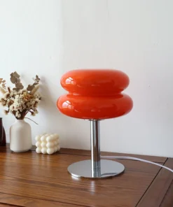 Alternative view of Macaron Glass Table Lamp Trichromatic Dimming Living Room Atmosphere Lamps Eye Protection Night Light Girl Bedroom Bedside Decor