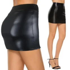 Alternative view of High-Waist Bodycon Mini Skirt - Vintage Slim Fit for Women - Summer Clubwear