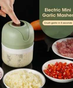 Alternative view of HOMEFISH 250ml Electric Garlic Masher and Food Chopper - Portable USB Meat and Vegetable Grinder