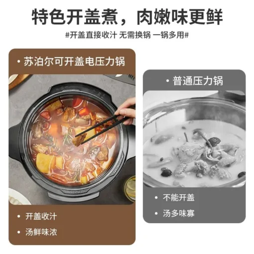 Electric Pressure Cooker with Intelligent Automatic Features for Efficient Cooking - Image 3