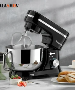 Powerful 1000W Stand Mixer with 8 Speeds and Bowl - Multifunctional Kitchen Food Processor