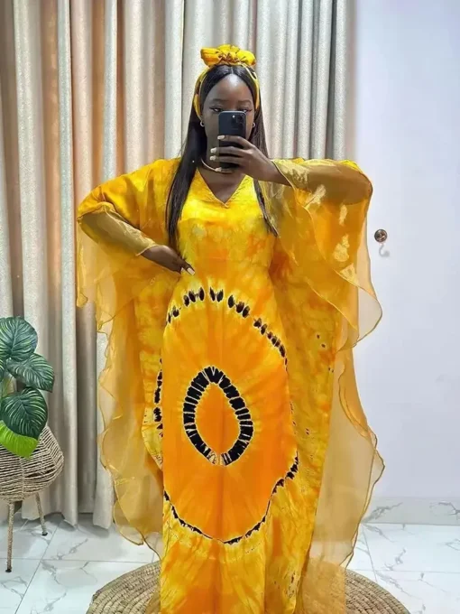 Dashiki Ankara Maxi Gown with Traditional Design for Women - Image 2
