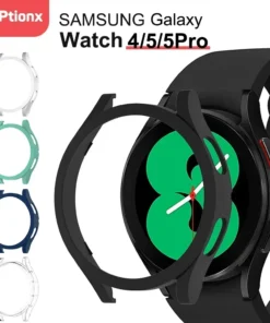 Watch Cover for Samsung Galaxy Watch 4 40mm 44mm 42mm 46mm 45mm,PC Matte Case All-Around Protective Bumper Shell for Watch5/5Pro