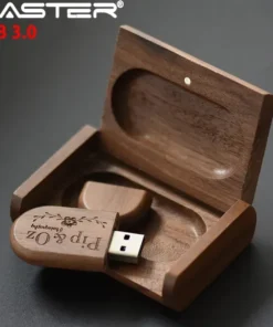 JASTER USB 3.0 Wooden Box Flash Drive - 8GB, 16GB, 32GB, 64GB