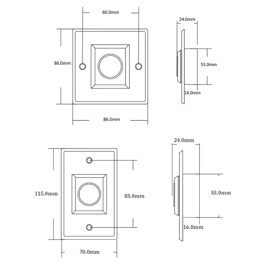 DC Touchless Infrared Exit Button for Access Control System - 12V/24V - Image 3