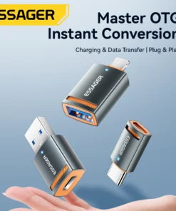 Alternative view of Essager USB3.0 OTG Adapter Type-C USB-A Micro Female to USB Micro iP Type-C Male Converter For Macbook Xiaomi iPhone OTG Adapter