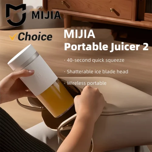 MIJIA Portable Electric Juicer - Mini Blender for Fruits and Vegetables, Quick Ice Crushing