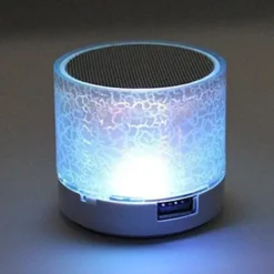 Mini Bluetooth Speaker with LED Light - Portable Wireless Subwoofer for PC and Mobile Users