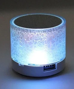Mini Bluetooth Speaker with LED Light - Portable Wireless Subwoofer for PC and Mobile Phones
