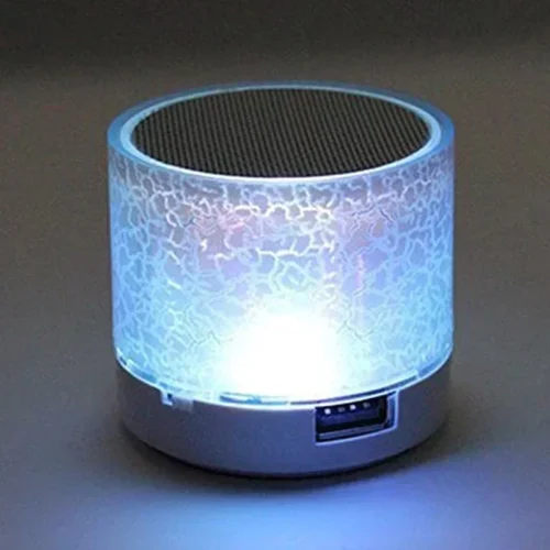 Mini Bluetooth Speaker with LED Light - Portable Wireless Subwoofer for PC and Mobile Phones