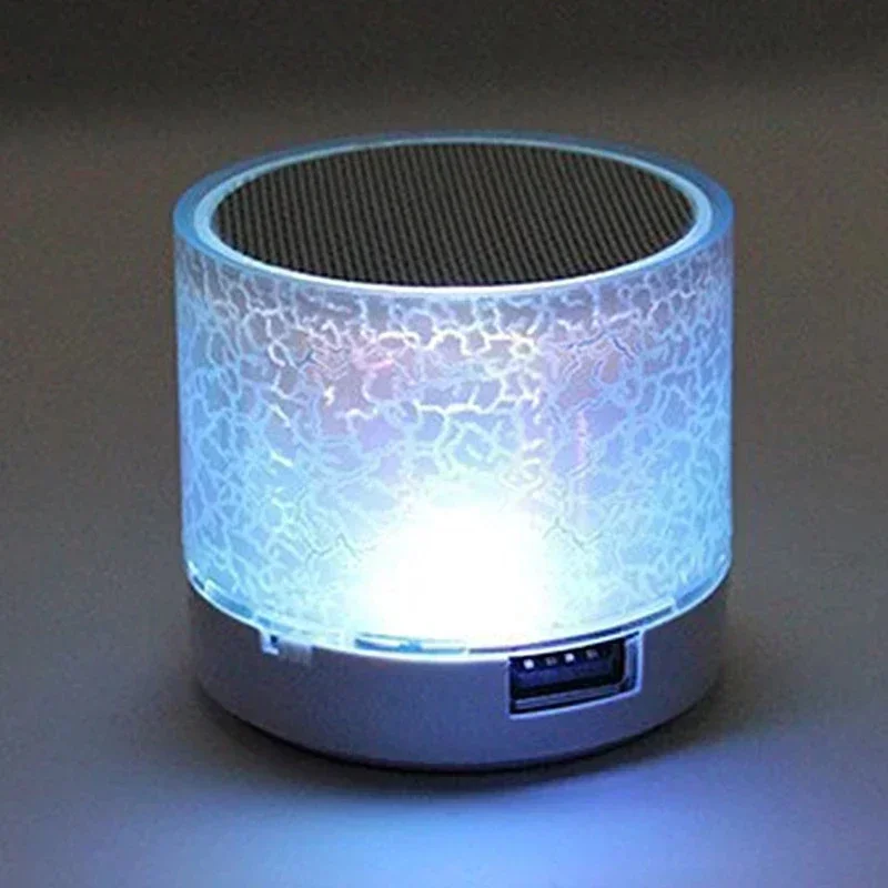 Mini Bluetooth Speaker with LED Light - Portable Wireless Subwoofer for PC and Mobile Phones