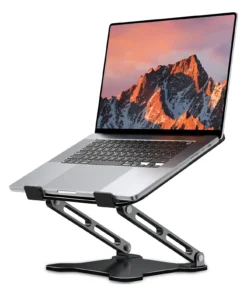 Adjustable Aluminum Alloy Phone and Tablet Stand for Laptops up to 17 Inches – Portable and Folding Design