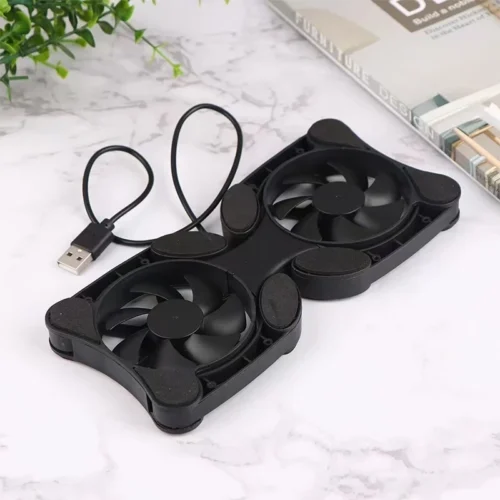 Alternative view of Mini Radiator Laptop Cooling Pad - Foldable Notebook Fan Stand