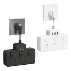 Australia AU Plug Power Strip with Independent Switch and USB C Ports for Home and Office Use