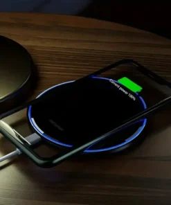 Alternative view of 100W Metal Wireless Charger Pad Led Light for iPhone 16 15 14 13 12 Pro Max Samsung Xiaomi Mini Fast Wireless Charging Station